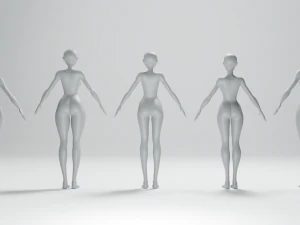 Stylized Female Basemesh 3D Model