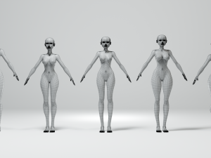 Stylized Female Basemesh Modelo 3D