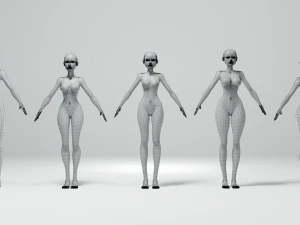 Stylized Female Basemesh 3D Model