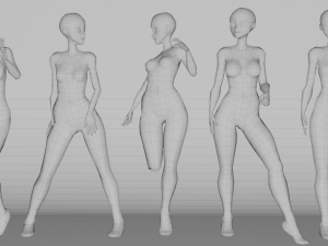 Anime Girl Basemesh 3D Model
