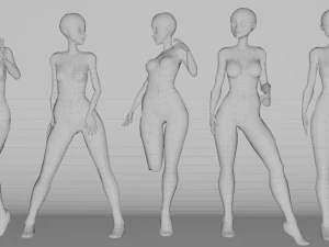 Anime Girl Basemesh 3D Model