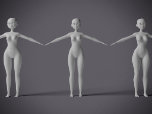 Stylized Girl Basemesh Modèle 3D
