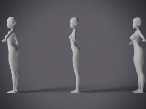 Stylized Girl Basemesh 3D Model