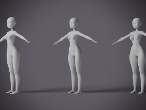 Stylized Girl Basemesh 3D Model