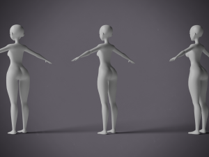 Stylized Girl Basemesh 3D Model