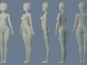 Stylized Girl Basemesh 3D Model