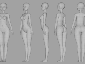 Stylized Girl Basemesh 3D Model