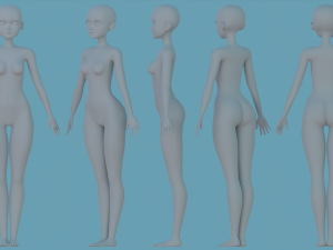 Stylized Girl Basemesh 3D Model