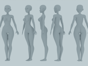 Stylized Girl Basemesh 3D Model