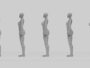 Lowpoly Female Basemesh 3D Model