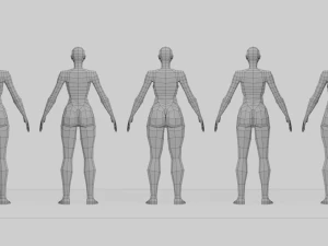 Lowpoly Female Basemesh 3D Model