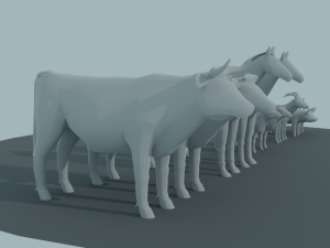 Lowpoly Farm Animals Modèle 3D