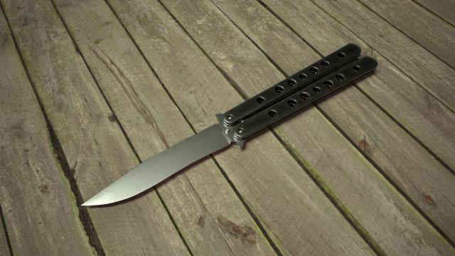 Balisong Knife 3Dモデル .c4d .max .obj .3ds .fbx .stl .blend 
