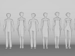 Female Worker 3D Model
