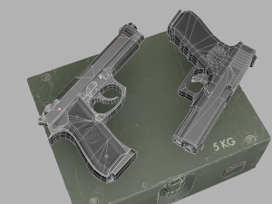 Pistols Beretta Glock 3D Model