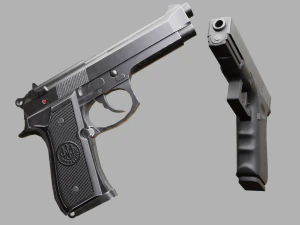 Pistols Beretta Glock 3D Model