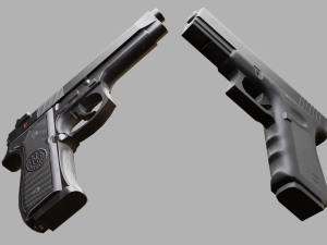 Pistols Beretta Glock 3D-Modell