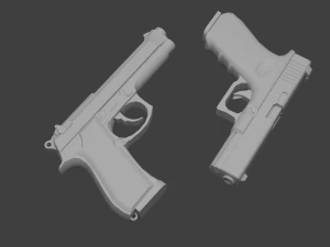 Pistols Beretta Glock 3D Model