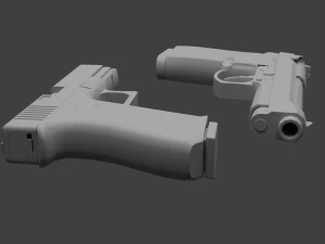 Pistols Beretta Glock 3D Model
