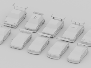 Lowpoly Racing Car Modelo 3D