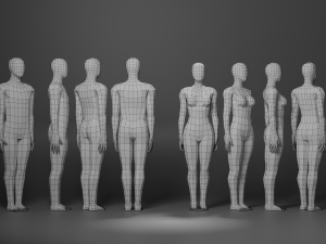 लोपोली पुरुष महिला बेसमेश 3D मॉडल