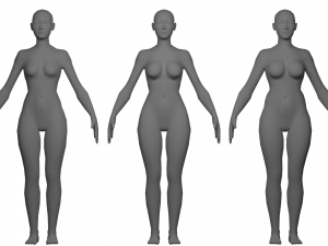 Lowpoly Female Basemesh Model 3D