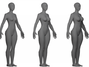 Lowpoly Female Basemesh Model 3D