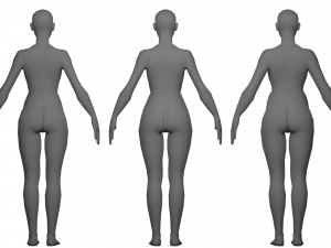 Lowpoly Female Basemesh Model 3D