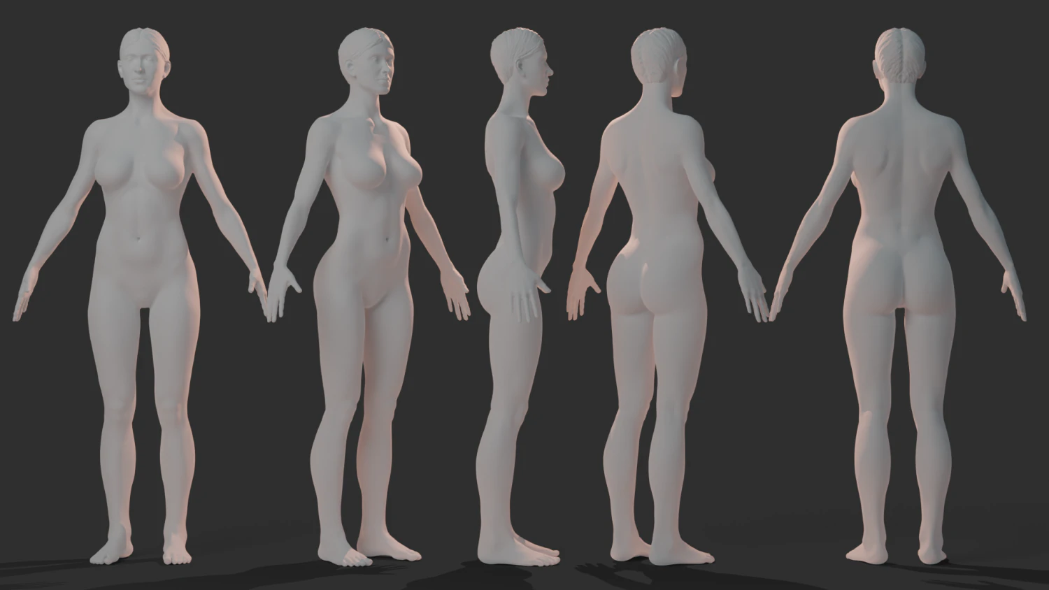 Female Body 3 3D Model .c4d .max .obj .3ds .fbx .stl .blend 