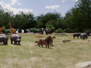 African Animals 3D Model