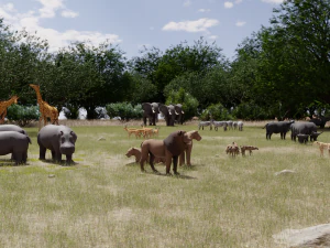 animales africanos Modelo 3D