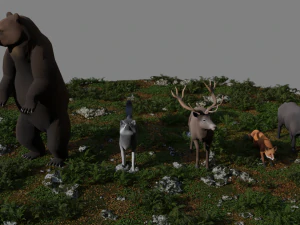Лісові тварини 3D Модель