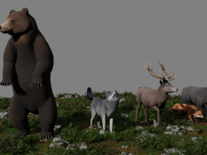 Forest Animals 3D Modell