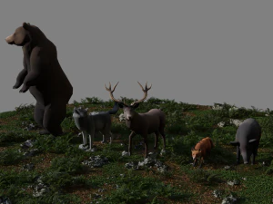 Forest Animals 3D Model