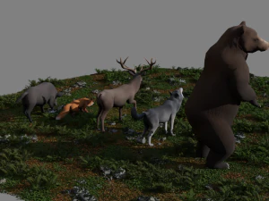Forest Animals 3D Model