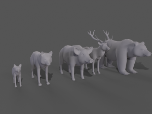 Forest Animals 3D Modell