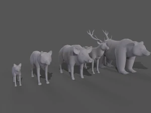 Forest Animals 3D Model