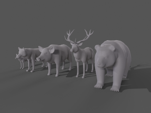 Forest Animals 3D Modell