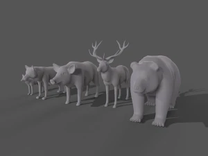 Forest Animals 3D Model