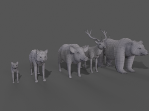 Forest Animals 3D Modell