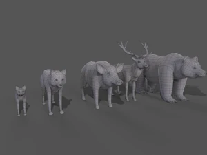 Forest Animals 3D Model