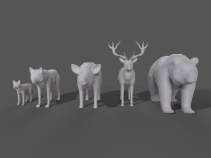 Forest Animals 3D Modell