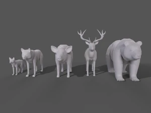 Forest Animals 3D Model