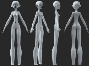 Stylized Girl 2 3D Модель