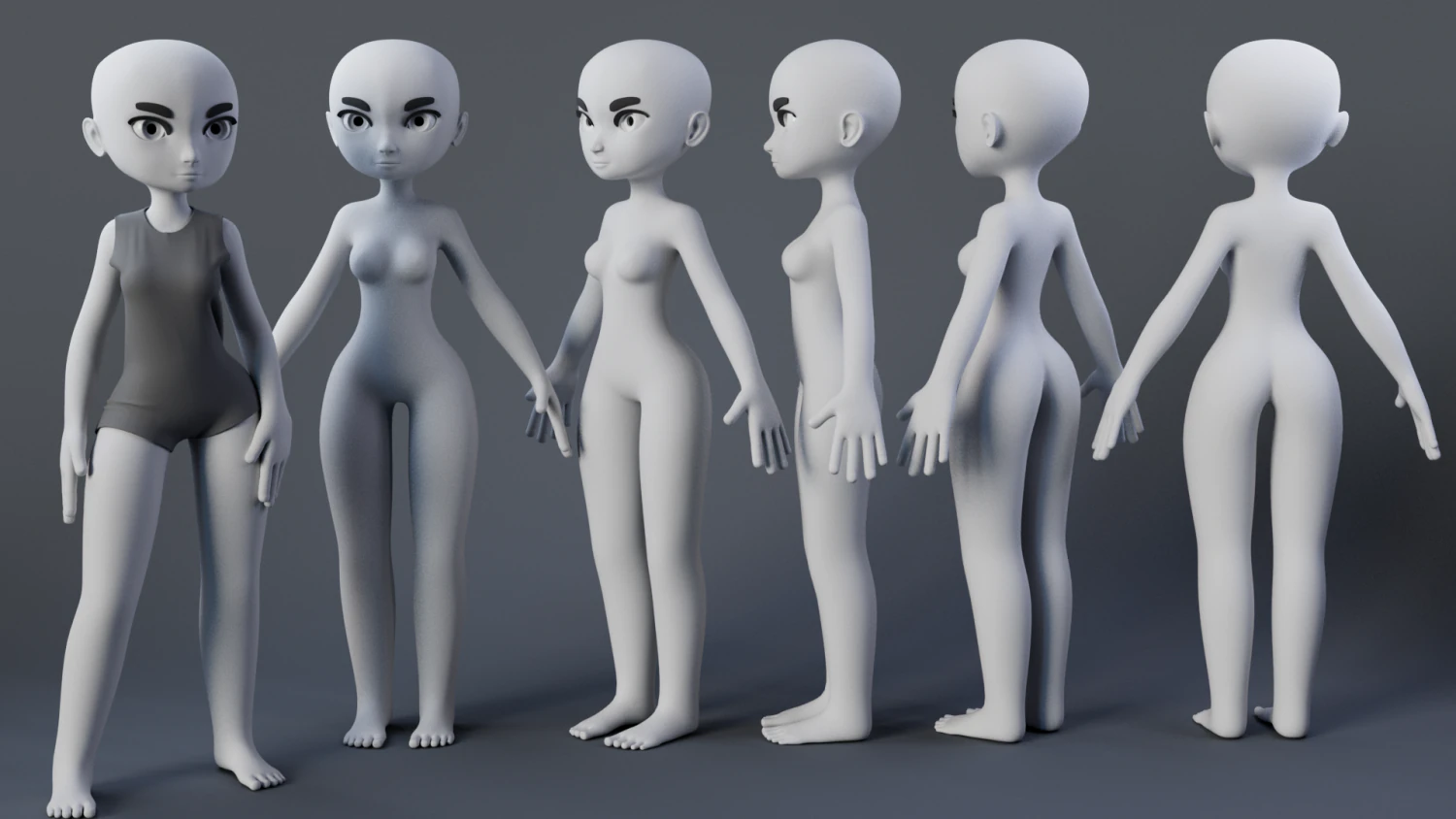 Stylized Char 2 3D Model .c4d .max .obj .3ds .fbx .stl .blend 