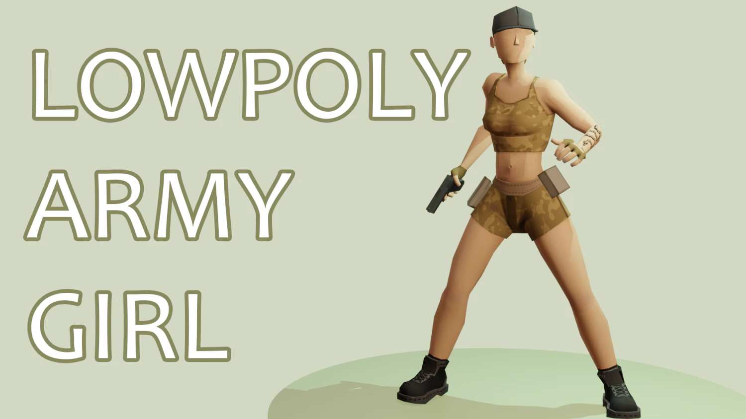 Army Girl 3D Model .c4d .max .obj .3ds .fbx .stl .blend 