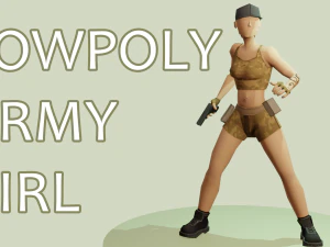 Chica del ej&eacute;rcito Modelo 3D