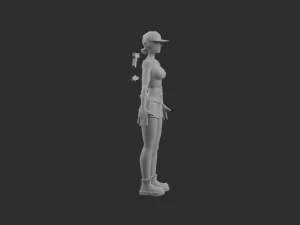 Army Girl 3D Model