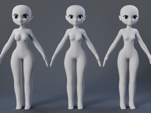 Basemesh Girls Modèle 3D