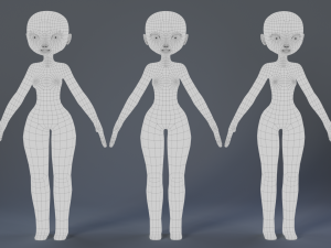 Basemesh Girls 3D-Modell